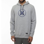 Blusão de Moletom Com Capuz Hurley Canguru Circle Icon - Masculino CINZA