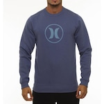 Blusão de Moletom Hurley Careca Circle Stone - Masculino AZUL ESCURO