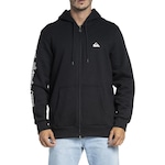 Jaqueta de Moletom com Capuz Quiksilver Aberto Logo Hood - Masculina PRETO