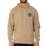 Blusão de Moletom com Capuz Rip Curl Canguru Round Logo Washed - Masculino CAQUI