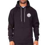 Blusão de Moletom com Capuz Rip Curl Canguru Round Logo - Masculino PRETO