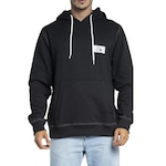 Blusão de Moletom com Capuz Quiksilver Fechado The Original - Masculino PRETO/BRANCO