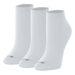 Kit Meias Sapatilha She Textura Conforto - 3 Pares - Feminina BRANCO