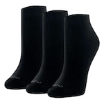 Kit Meias Sapatilha She Textura Conforto - 3 Pares - Feminina PRETO