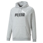 Blusão de Moletom Puma com Capu zEssentials Light Gray Heather - Masculino CINZA