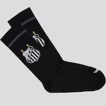 Meia Cano Alto do Santos Escudo Futfanatics - Adulto PRETO