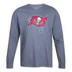 Camiseta Manga Longa New Era Tampa Bay Buccaneers Core - Masculina CINZA ESCURO