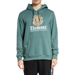 Blusão de Moletom com Capuz Element Canguru Vertical Color - Masculino VERDE