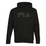 Blusão de Moletom com Capuz Fila Outline Winter - Masculino PRETO