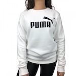 Blusão de Moletom sem Capuz Puma Big Logo - Feminino BRANCO