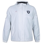 Jaqueta New Era Corta Vento com Capuz Windbreaker NFL Las Vegas Raiders - Masculina CINZA