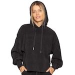 Blusão com Capuz Run More Fleece - Feminino PRETO