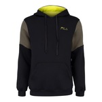 Blusão de Moletom com Capuz Fila com Capuz Colors - Masculino PRETO