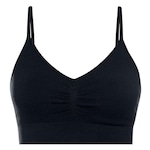 Top Fitness She Triângulo Microfibra Textura Conforto - Feminino PRETO