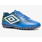 Chuteira Society Umbro U01FB051 Society Ad Cosmic - Adulto VERDE/AZUL ESC