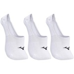 Kit Meias Invisível Mizuno Cronos - 3 Pares - Adulto BRANCO