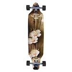 Skate Longboard Wood Light Montado Flower White SORTIDA