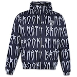 Jaqueta Corta Vento com Capuz New Era Windbreaker NBA Brooklyn Nets - Feminina PRETO