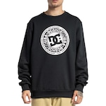 Blusão de Moletom com Capuz DC Shoes Careca Circle Star Crew W23 - Masculino PRETO