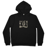 Blusão de Moletom com Capuz Dc Shoes Canguru Dc Star Camo Fill - Masculino PRETO