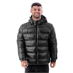 Jaqueta com Capuz Esporte Legal Super Puffer Matelassê - Masculina PRETO