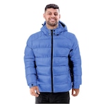 Jaqueta com Capuz Esporte Legal Super Puffer Matelassê - Masculina AZUL