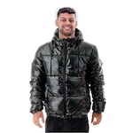 Jaqueta com Capuz Esporte Legal Super Puffer - Masculina PRETO