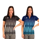 Kit de Camisas Polo Kappa Eloise - 2 Unidades - Feminina AZUL ESC/PRETO