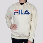 Blusão de Moletom com Capuz Fila Comfort Letter - Feminino BEGE