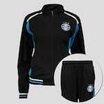 AGASALHO DO GRÊMIO TRILOBAL TRICOLOR FUTFANATICS - FEMININO PRETO