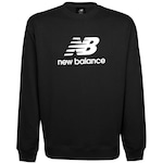 Blusão de Moletom New Balance Essentials Basic - Masculino PRETO/BRANCO