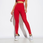 Calça Legging Honey Be Fitness com Cós Alto - Feminina VERMELHO