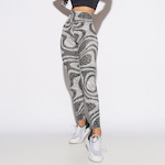 Calça Legging Honey Be Fitness Estampado Mix Animal Print - Feminina CINZA