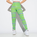 Calça Legging Honey Be Estampada Listrado - Feminina VERDE