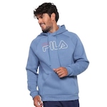 Blusão de Moletom com Capuz Fila Letter Winter - Masculino AZUL CLARO