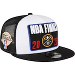 BONÉ ABA RETA NEW ERA 9FIFTY NBA FINALS EDITION LOCKER ROOM DENVER NUGGETS - SNAPBACK - ADULTO BRANCO