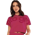 Blusa Cropped Alto Giro Skin Fit - Feminina ROSA ESCURO