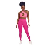 Legging Alto Giro Hyper Assimetrica Barriga Zero - Pink Happy