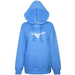 Blusão de Moletom com Capuz Mizuno Big Logo - Feminino AZUL/BRANCO