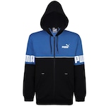 Jaqueta Puma Power Colorblock Full - Masculina AZUL/PRETO