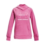 Blusão de Moletom Unde Armour Rival Fleece BL Hoodie - Infantil ROSA