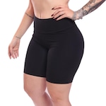 Bermuda Legging Dellas Fit Zero Tranparência Short Cós Alto Lisa Fitness Academia Treino Esporte - Feminina PRETO