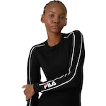 Camiseta Fila Side Letter - Feminina PRETO/BRANCO