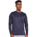 Camiseta Manga Longa Mizuno Energy - Masculina AZUL ESCURO