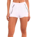 Shorts Alto Giro Duplo Ripstop - Feminino BRANCO/PRETO