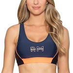 Top Fitness com Bojo Run More Neon Lights - Feminino AZUL ESCURO