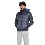 Jaqueta com Capuz Mizuno Puffer - Masculina AZUL ESCURO