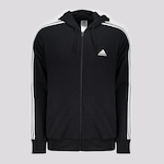 Jaqueta com Capuz adidas 3 Stripes - Masculina PRETO