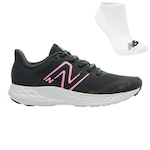 Tênis New Balance 411V3 + Meia - Feminino PRETO/ROSA