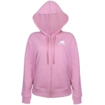 Jaqueta com Capuz New Balance Essentials Basic - Feminina ROSA/BRANCO